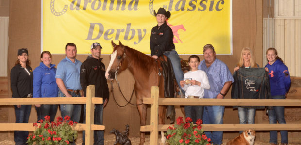 Congratulations to Amanda Yarbrough riding Fight on State, owned by Don and Evelyn Burgy, on winning the Level 1 ABI Derby at the Carolina Classic! Related posts: Mid-Atlantic Reining Classic […]